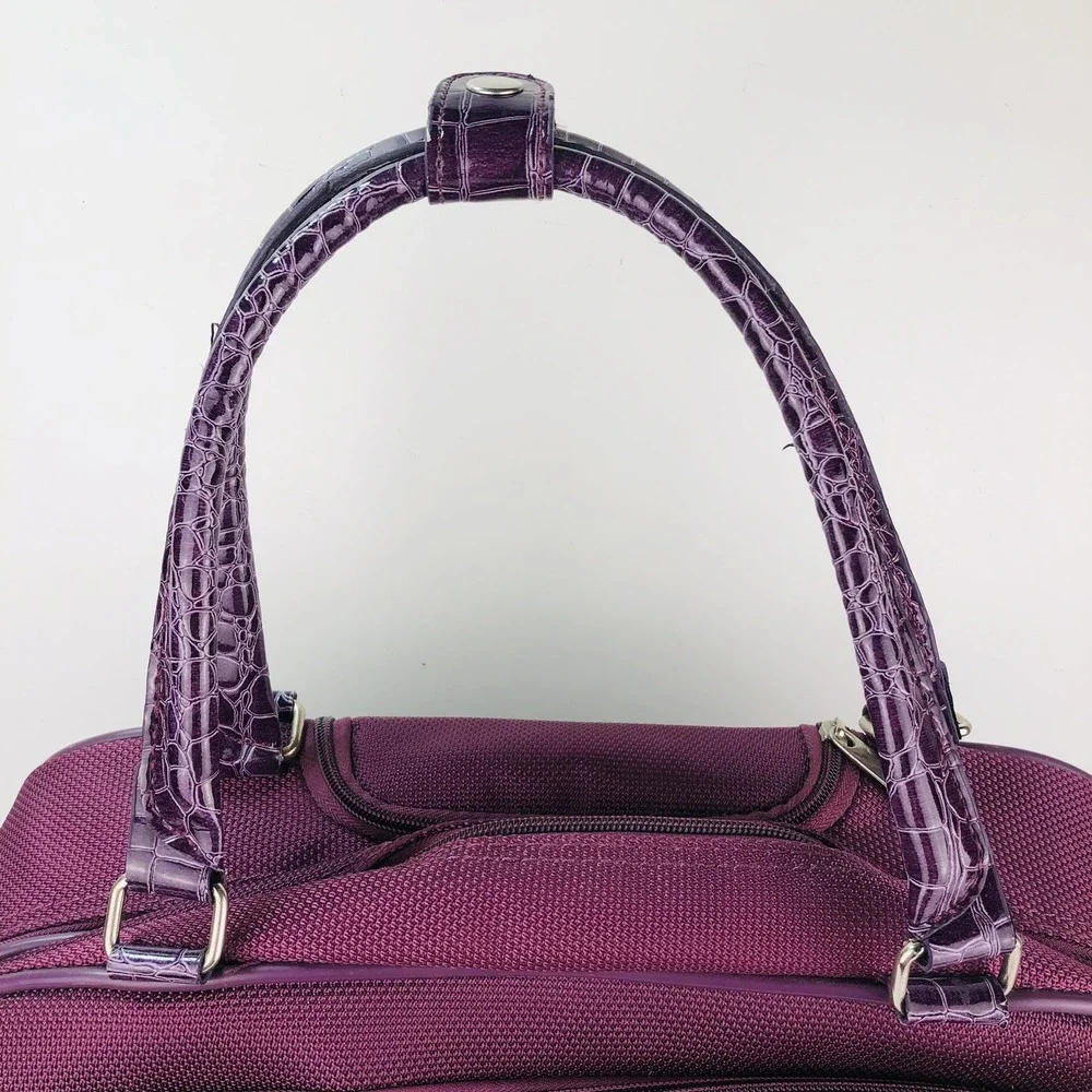 Samsonite Silhouette Carry-On Suitcase Purple 2-Wheel Under Seat Luggage
